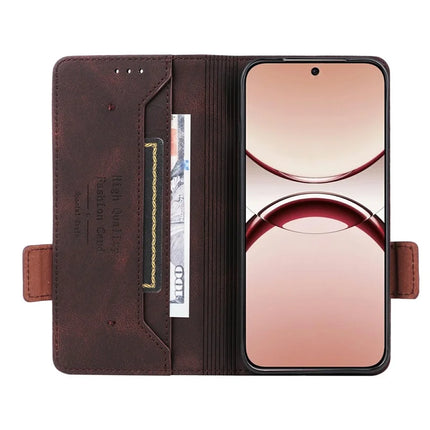 For Oppo Find X8 5G Case Leather Wallet Flip Phone Cover with Hardware Decor