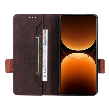For Realme GT 7 Pro 5G Case Leather Wallet Flip Phone Cover with Hardware Decor
