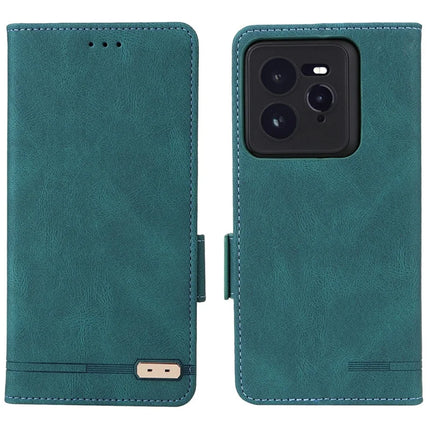 For Realme GT 7 Pro 5G Case Leather Wallet Flip Phone Cover with Hardware Decor - Blue