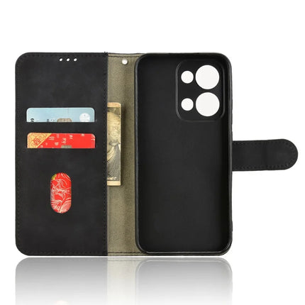 For Oppo Reno13 5G (Global) Leather Case Skin Feel Anti Drop Wallet Flip Phone Cover