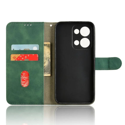 For Oppo Reno13 5G (Global) Leather Case Skin Feel Anti Drop Wallet Flip Phone Cover