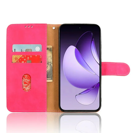 For Oppo Reno13 5G (Global) Leather Case Skin Feel Anti Drop Wallet Flip Phone Cover