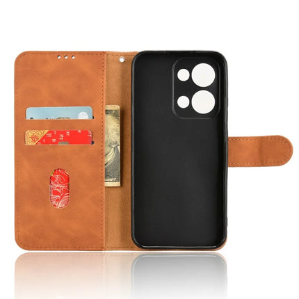 For Oppo Reno13 5G (Global) Leather Case Skin Feel Anti Drop Wallet Flip Phone Cover