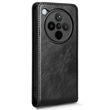 For Oppo Find X8 Pro 5G Case with Card Slot Magnetic Vertical Flip Leather Phone Cover