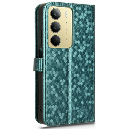 For Realme C75 Wallet Case Dot Pattern Imprint PU Leather Phone Cover