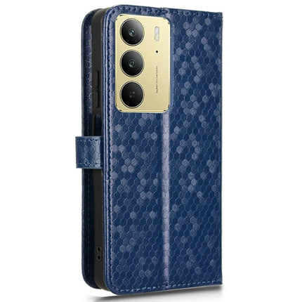 For Realme C75 Wallet Case Dot Pattern Imprint PU Leather Phone Cover