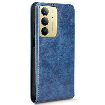 For Realme C75 Case with Card Slot Magnetic Vertical Flip Leather Phone Cover