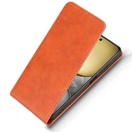 For Realme C75 Case with Card Slot Magnetic Vertical Flip Leather Phone Cover