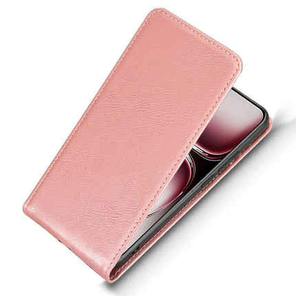 For Oppo Reno12 5G (Global) Case with Card Slot Magnetic Vertical Flip Leather Phone Cover