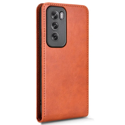 For Oppo Reno12 Pro 5G (Global) Case with Card Slot Magnetic Vertical Flip Leather Phone Cover