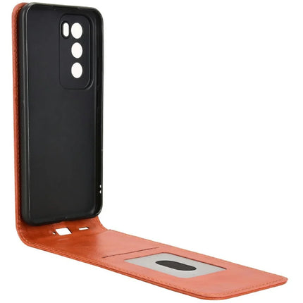For Oppo Reno12 Pro 5G (Global) Case with Card Slot Magnetic Vertical Flip Leather Phone Cover
