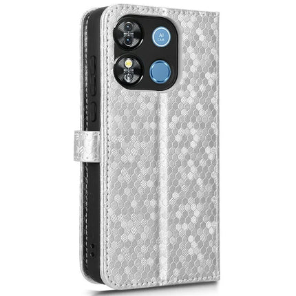 Wallet Phone Case for Oukitel C57 Pro / C57s / BLU 11S Dot Pattern Imprint PU Leather Cover