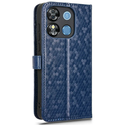 Wallet Phone Case for Oukitel C57 Pro / C57s / BLU 11S Dot Pattern Imprint PU Leather Cover
