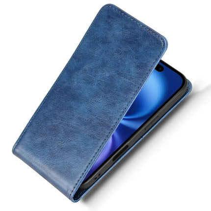For iPhone 16 Plus Case with Card Slot Magnetic Vertical Flip Leather Phone Cover