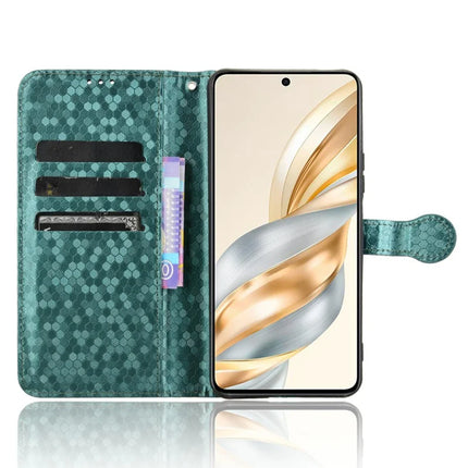For Honor X9c Smart 5G / X60 5G Wallet Case Dot Pattern Imprint PU Leather Phone Cover