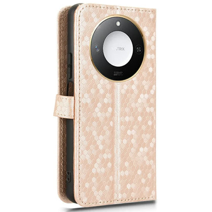 For Honor X9c Smart 5G / X60 5G Wallet Case Dot Pattern Imprint PU Leather Phone Cover