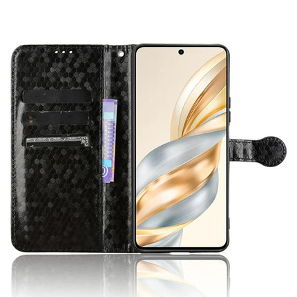 For Honor X9c Smart 5G / X60 5G Wallet Case Dot Pattern Imprint PU Leather Phone Cover
