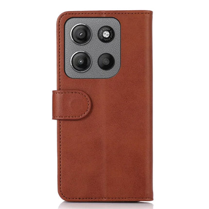 For Motorola Moto G15 4G / G05 4G Case Cowhide Texture Leather Wallet Phone Cover with Stand