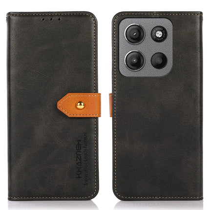 KHAZNEH For Motorola Moto G15 4G / G05 4G Wallet Phone Case Stand Leather Flip Cover - Black