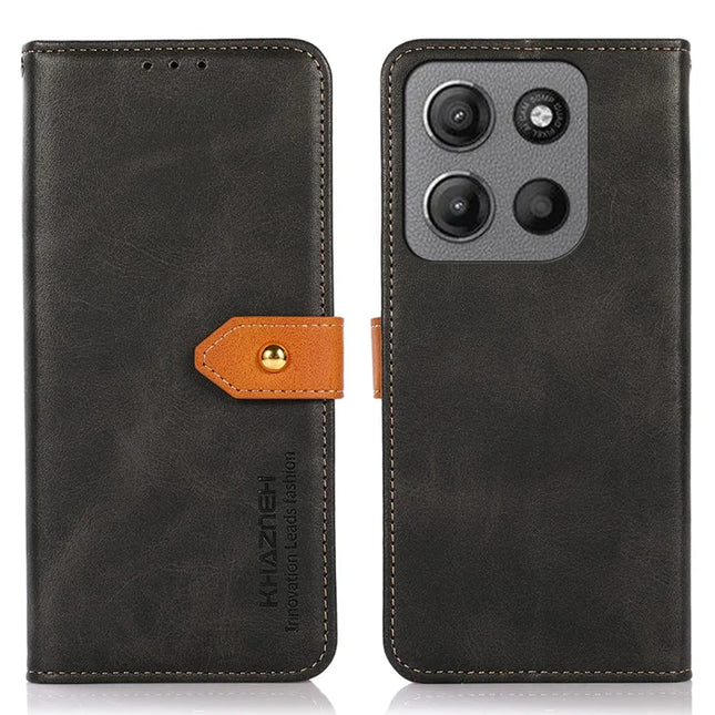 KHAZNEH For Motorola Moto G15 4G / G05 4G Wallet Phone Case Stand Leather Flip Cover - Black
