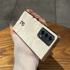 For Honor Magic Vs2 5G Case PU Leather Hard PC Folding Phone Cover - Yellow