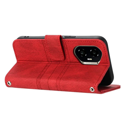 For Honor 300 Case Wallet Skin-Touch Leather Imprinted Phone Cover