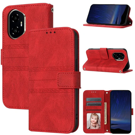 For Honor 300 Case Wallet Skin-Touch Leather Imprinted Phone Cover