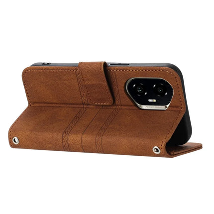 For Honor 300 Case Wallet Skin-Touch Leather Imprinted Phone Cover