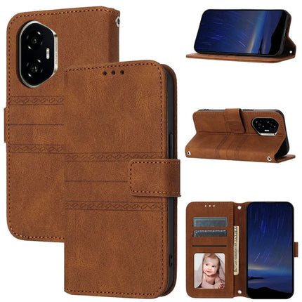 For Honor 300 Case Wallet Skin-Touch Leather Imprinted Phone Cover