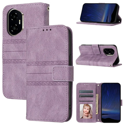 For Honor 300 Case Wallet Skin-Touch Leather Imprinted Phone Cover