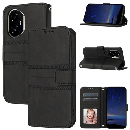 For Honor 300 Case Wallet Skin-Touch Leather Imprinted Phone Cover