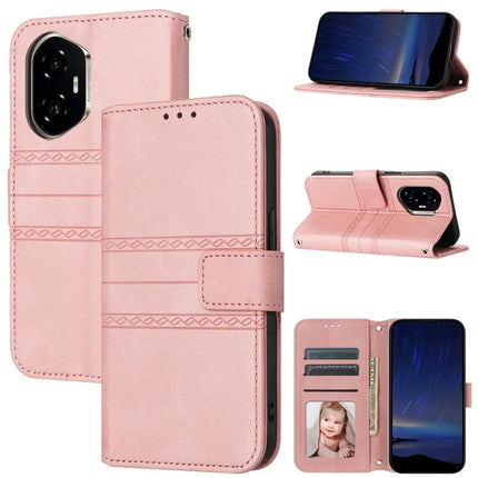 For Honor 300 Case Wallet Skin-Touch Leather Imprinted Phone Cover