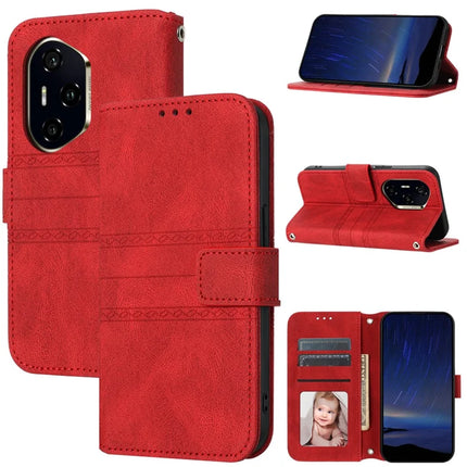 For Honor 300 Pro Case Wallet Skin-Touch Leather Imprinted Phone Cover