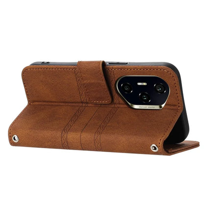 For Honor 300 Pro Case Wallet Skin-Touch Leather Imprinted Phone Cover