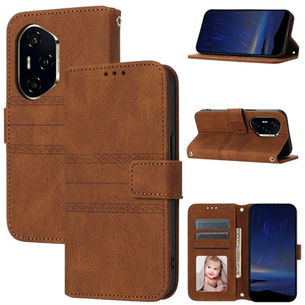 For Honor 300 Pro Case Wallet Skin-Touch Leather Imprinted Phone Cover