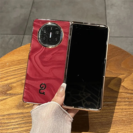 For Huawei Mate X5 Case PU Leather Hard PC Folding Phone Cover