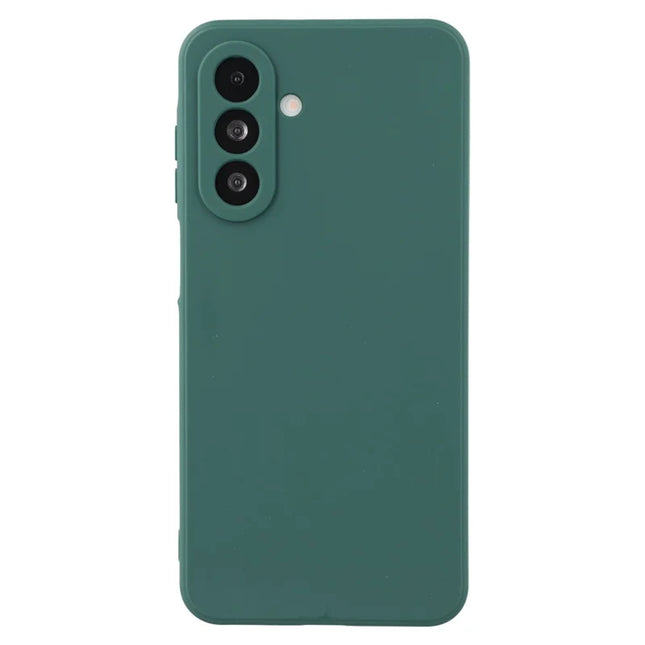 For Samsung Galaxy A26 5G Case Precise Cutouts Straight Edge TPU Shockproof Phone Cover - Army Green