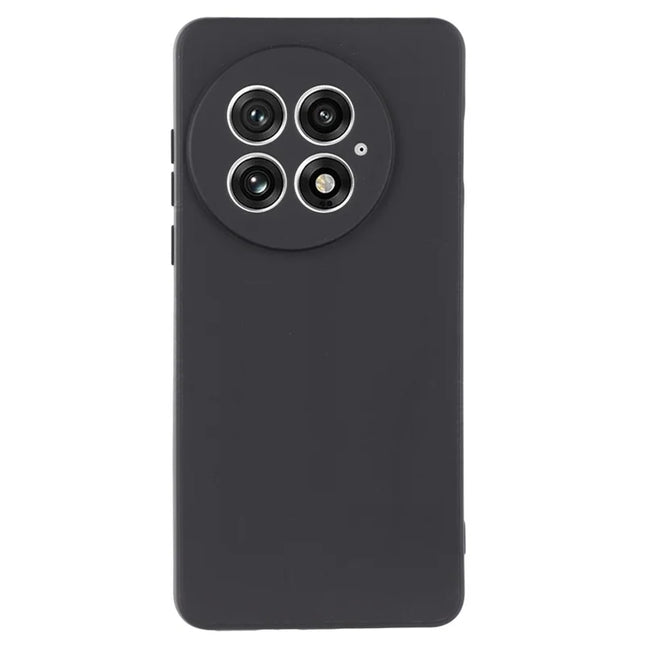 For OnePlus 13 Case Precise Cutouts Straight Edge TPU Shockproof Phone Cover - Black