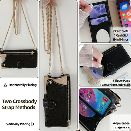 For OnePlus 13 Leather Case Wallet Stand Cover Irregular Tail Style with Chain Strap