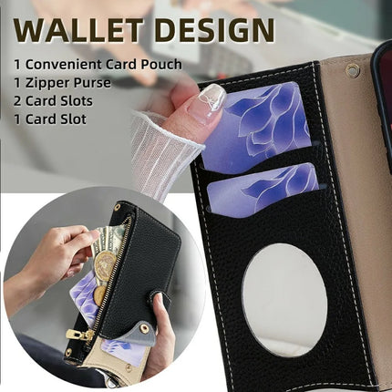 For OnePlus 13 Leather Case Wallet Stand Cover Irregular Tail Style with Chain Strap