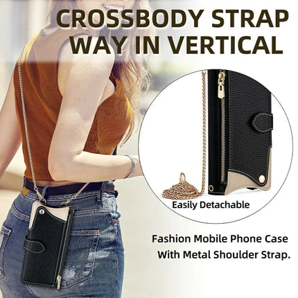 For OnePlus 13 Leather Case Wallet Stand Cover Irregular Tail Style with Chain Strap