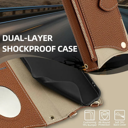 For OnePlus 13 Leather Case Wallet Stand Cover Irregular Tail Style with Chain Strap