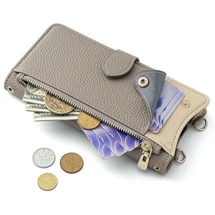 For OnePlus 13 Leather Case Wallet Stand Cover Irregular Tail Style with Chain Strap