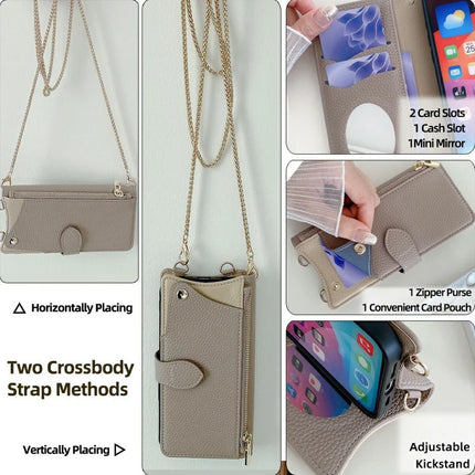 For OnePlus 13 Leather Case Wallet Stand Cover Irregular Tail Style with Chain Strap