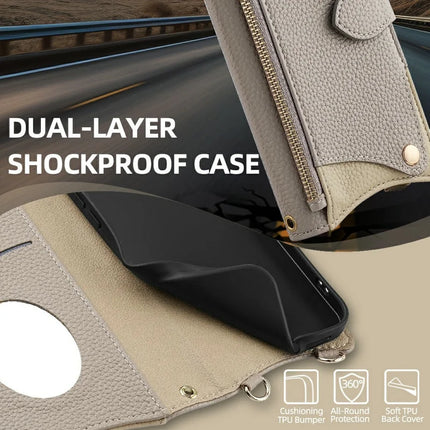 For OnePlus 13 Leather Case Wallet Stand Cover Irregular Tail Style with Chain Strap