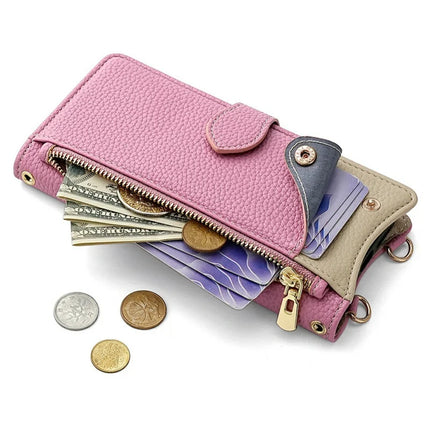 For OnePlus 13 Leather Case Wallet Stand Cover Irregular Tail Style with Chain Strap