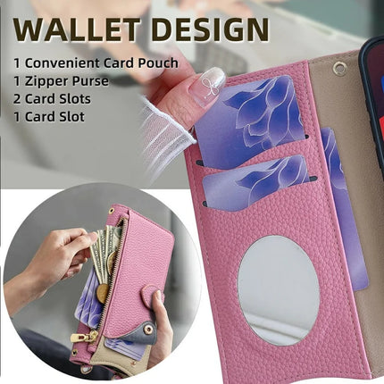 For OnePlus 13 Leather Case Wallet Stand Cover Irregular Tail Style with Chain Strap
