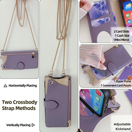 For OnePlus 13 Leather Case Wallet Stand Cover Irregular Tail Style with Chain Strap