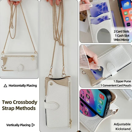 For OnePlus 13 Leather Case Wallet Stand Cover Irregular Tail Style with Chain Strap