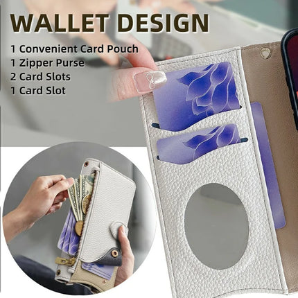 For OnePlus 13 Leather Case Wallet Stand Cover Irregular Tail Style with Chain Strap